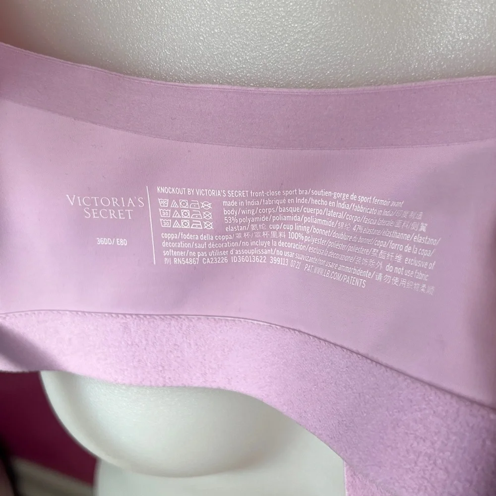 Victoria’s Secret bubblegum pink Zip-Front Sports Bra cup size 36DD - Picture 5 of 6